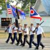 Jim Dull (2nd from right) Presenting the Flag Van Wer County Fair 8-27-08 
(Photo by Jan Dunlap Van Wert independent)